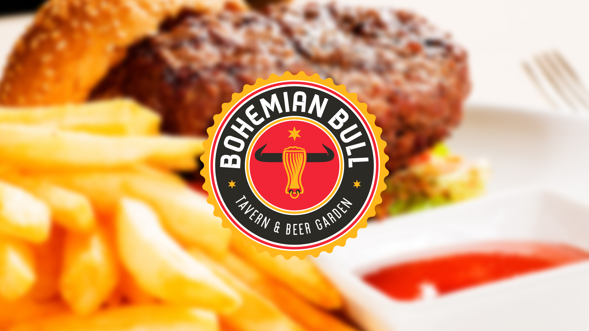 Bohemian Bull Color Logo Burger