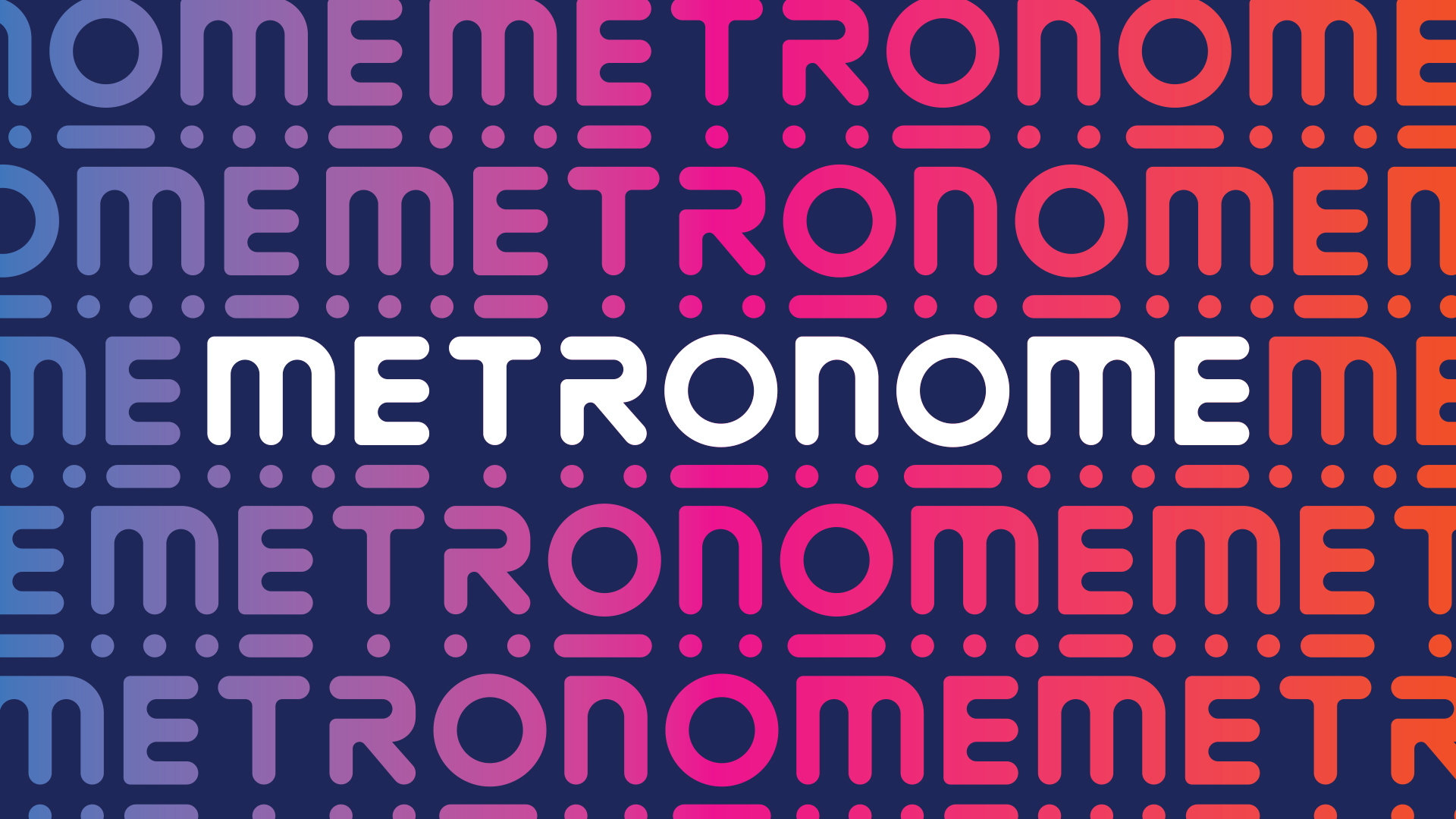 Metronome text Logo Pattern