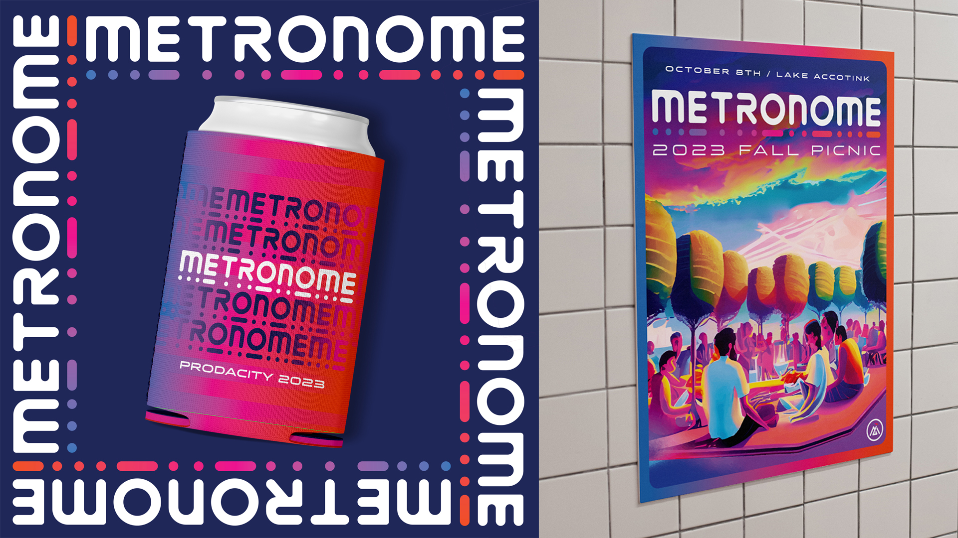 Metronome Koozie and Poster Design
