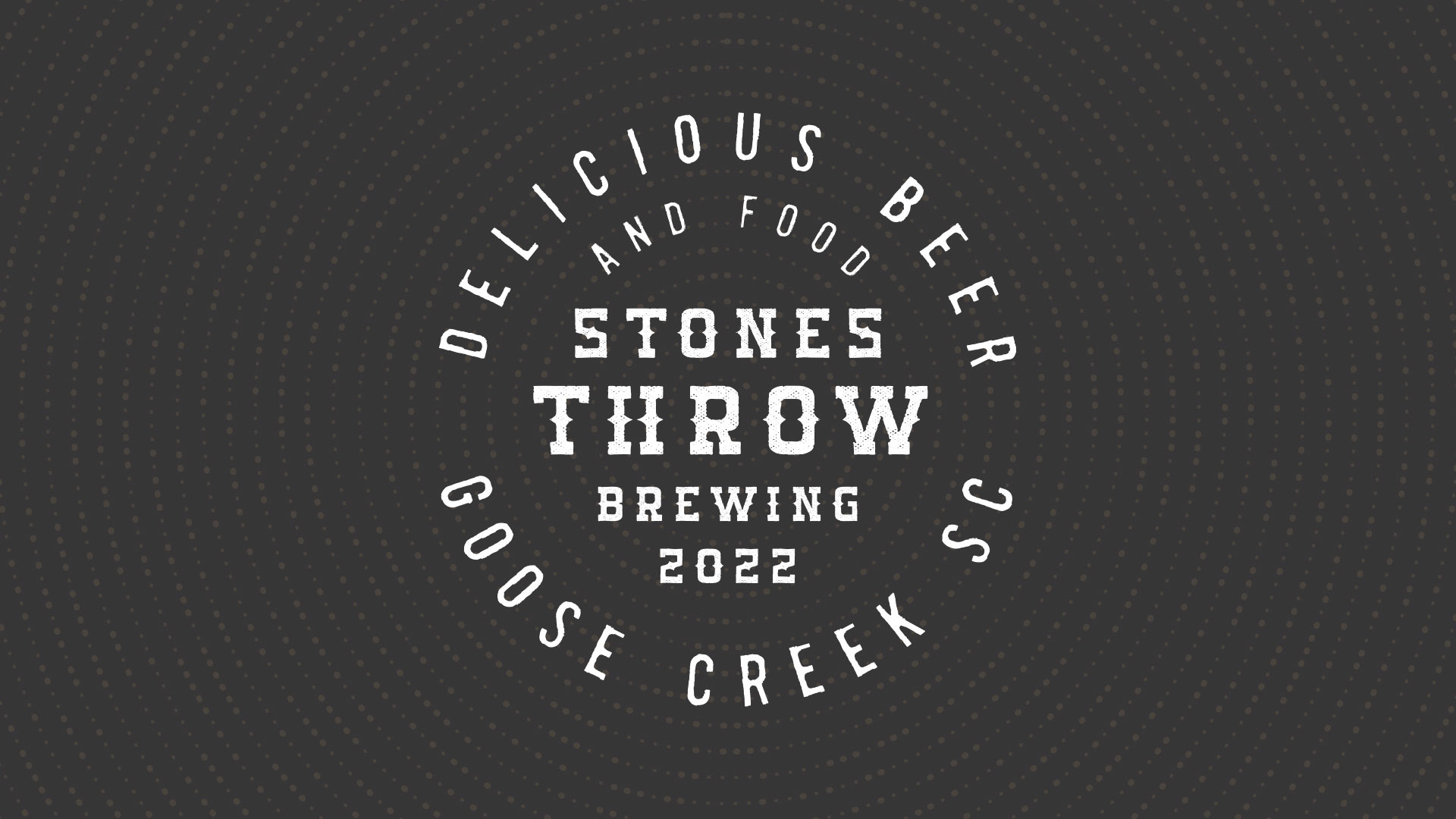 Stones Throw Brewing Brand Circular Text Logo