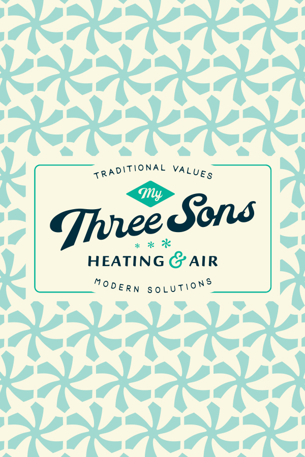 My Three Sons Heating & Air Fan Pattern Logo